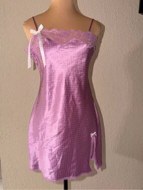 2006 Vintage Victoria’s Secret Angels Purple Polka Dot Slip Dress